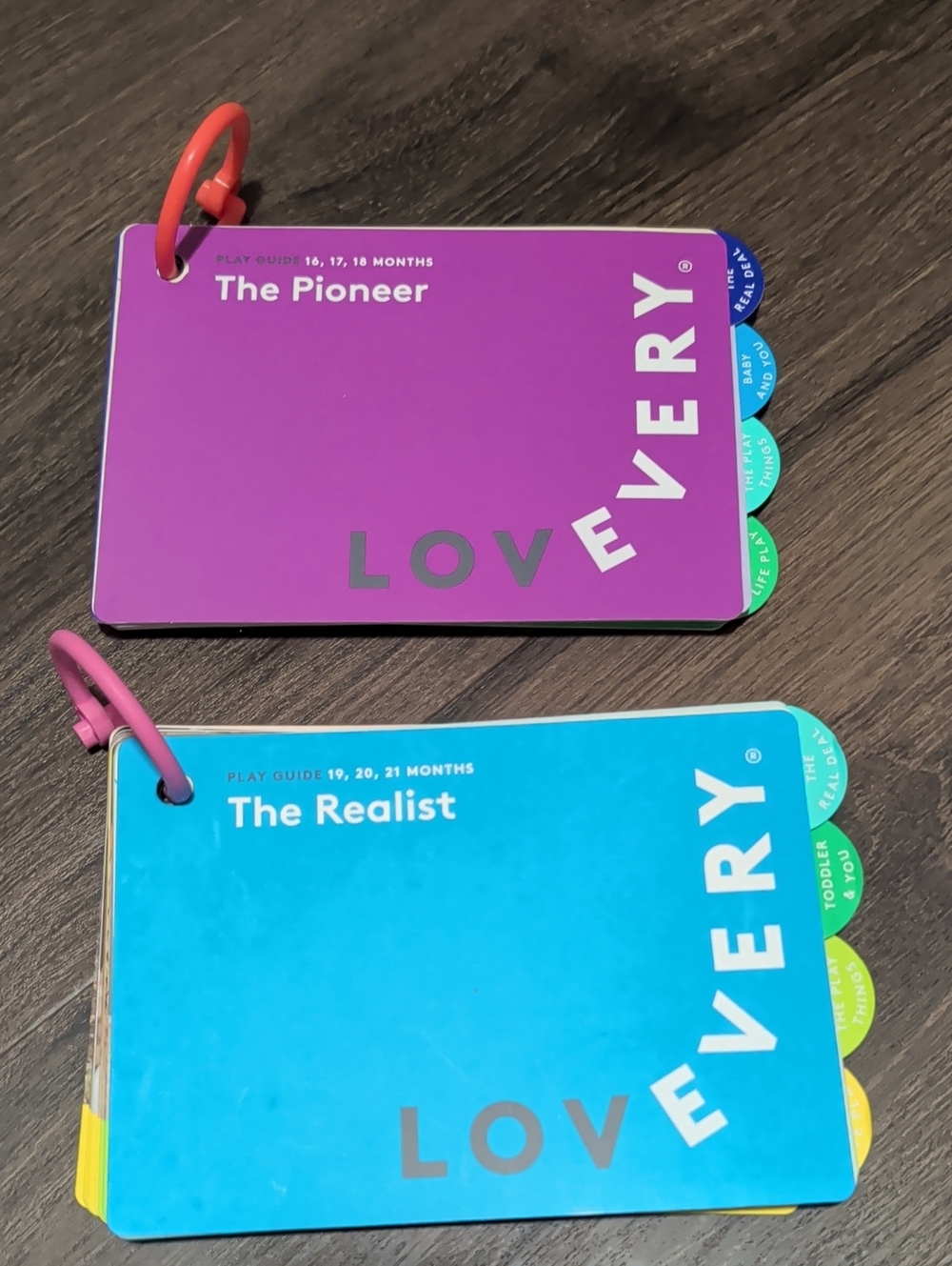 LOVEVERY Baby Book Play Guides with rings for 18-21 months like new